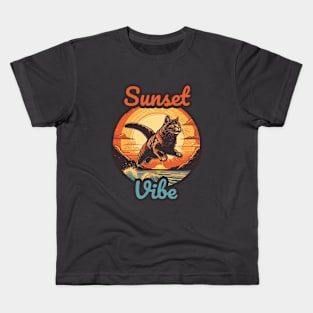 Sunset Cat Kids T-Shirt